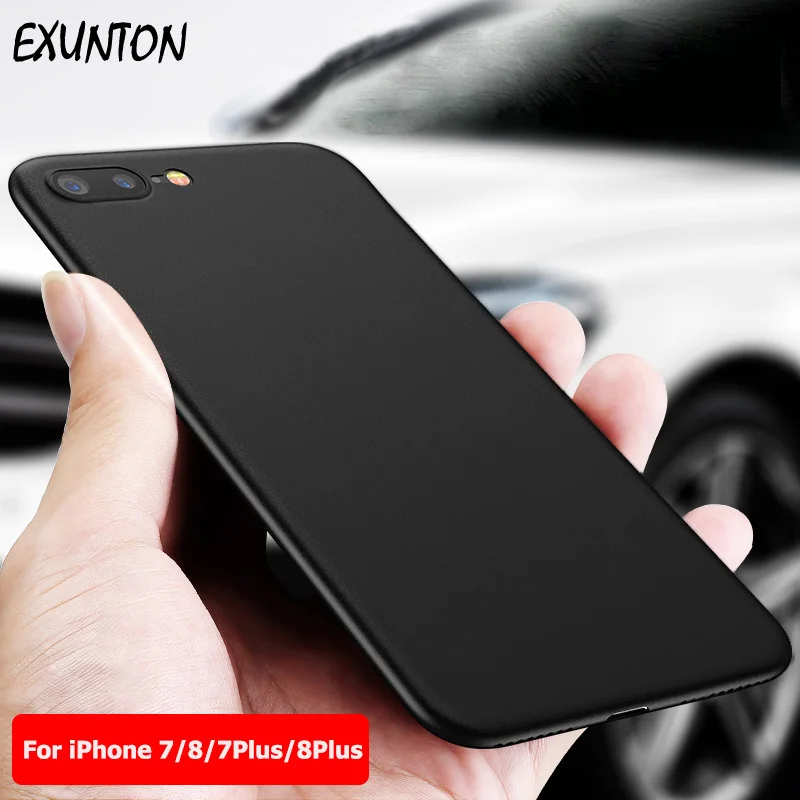 EXUNTON ультра тонкий матовый жесткий чехол для телефона Apple iPhone 7 8 Plus PP 7/8/7 Plus/8 |