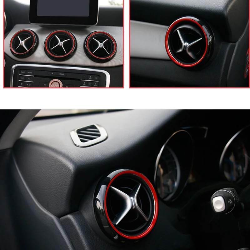 Dashboard Air Vent Decoration Trim Cover Stickers Car Styling For Mercedes Benz A B Cla Gla Class W176 W246 W117 X156