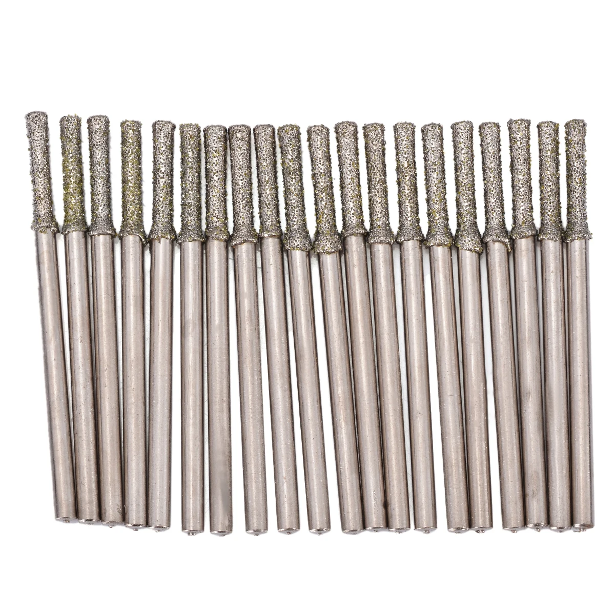 20Pcs Diameter 2mm Electroplated Diamond Coated Hole Saw Drill Solid Bits for Jewelry Gems Glass Tile Ceramic Marble Granite