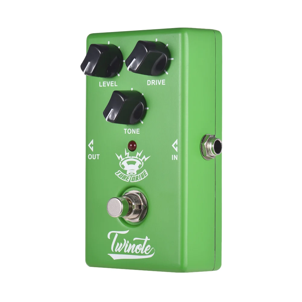 

Twinote TUBE DRIVE Guitar Effect Pedal Analog Overdrive Guitar Pedal Processsor Full Metal Shell with True Bypass