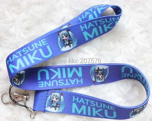 

Wholesale 10 Pcs Hatsune Miku Neck Straps Lanyards Mobile Phone,ID Card,Key Condole belt H-99