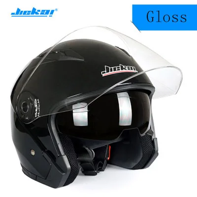 JIEKAI шлем moto rcycle moto rbike с двумя линзами открытый шлем moto capacete para moto cicleta casco - Цвет: Gloss