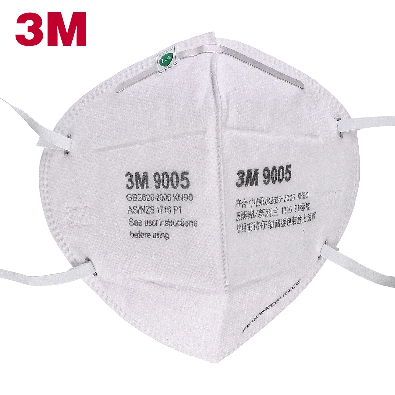 3M 9005 защитная маска от пыли 3 шт./лот, респиратор против частиц, маска в сложенном виде, стандарт KN90, PM2.5, маска H012820