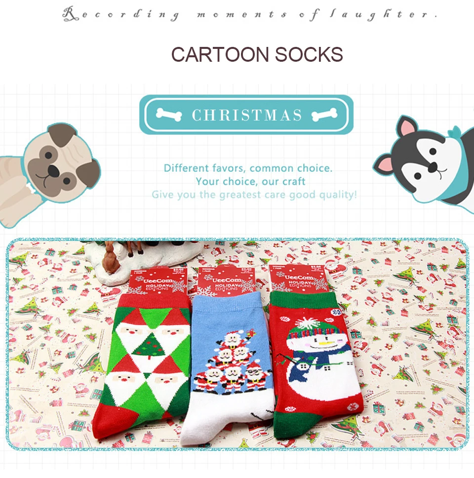 Hot sale New Arrival Women's Winter Socks Christmas Cartoon Print Long socks Christmas Gift Warm Soft Santa Claus Elk Sock (2)