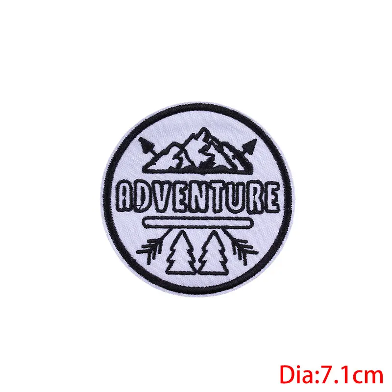 Prajna Adventure вышитые нашивки для одежды, железные нашивки на одежду в полоску, уличные походные нашивки, Гладильные значки на куртку - Цвет: Многоцветный