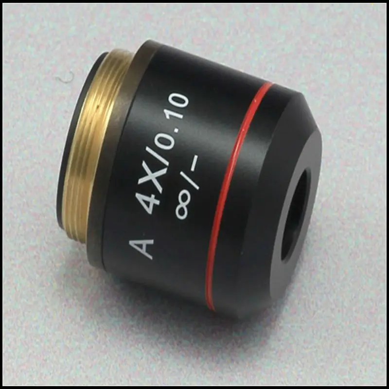 Free Shipping 4X Achromatic Infinity Objective Lens for Biological