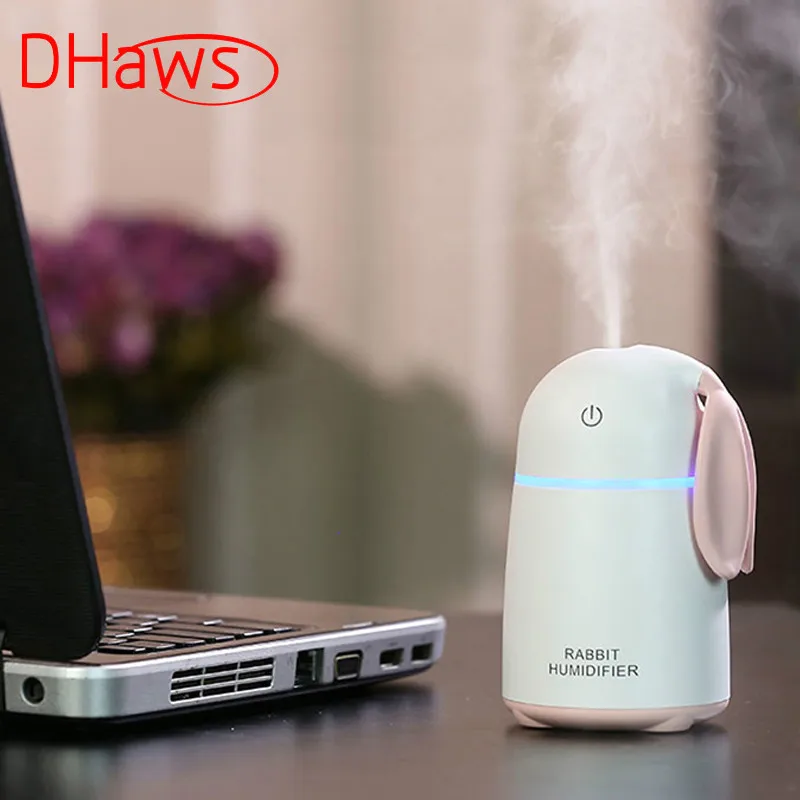 

DHaws 170ML Rabbit Air Humidifier Ultrasonic Humidifiers for Home Car Air Freshener Mist Maker Fogger Aroma Essential Diffuser