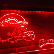 LD332-Philadelphia Eagles Шлем Бар светодиодный неоновый свет вывеска домашний декор ремесла