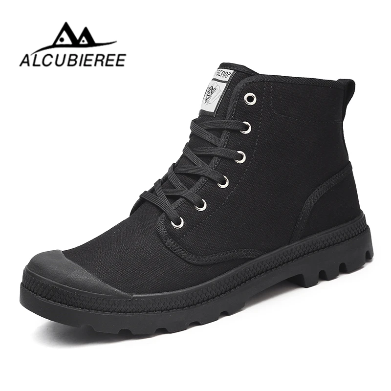 

New Fashion Men Canvas Boots Spring/Autumn Ankle Boots Couples Quality Boots Men Casual Boots Sport Shoes For Men Big Size