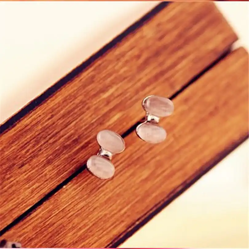 Милые модные маленькие серьги гвоздики с опалом для женщин 4ED296|small stud earrings|fashion