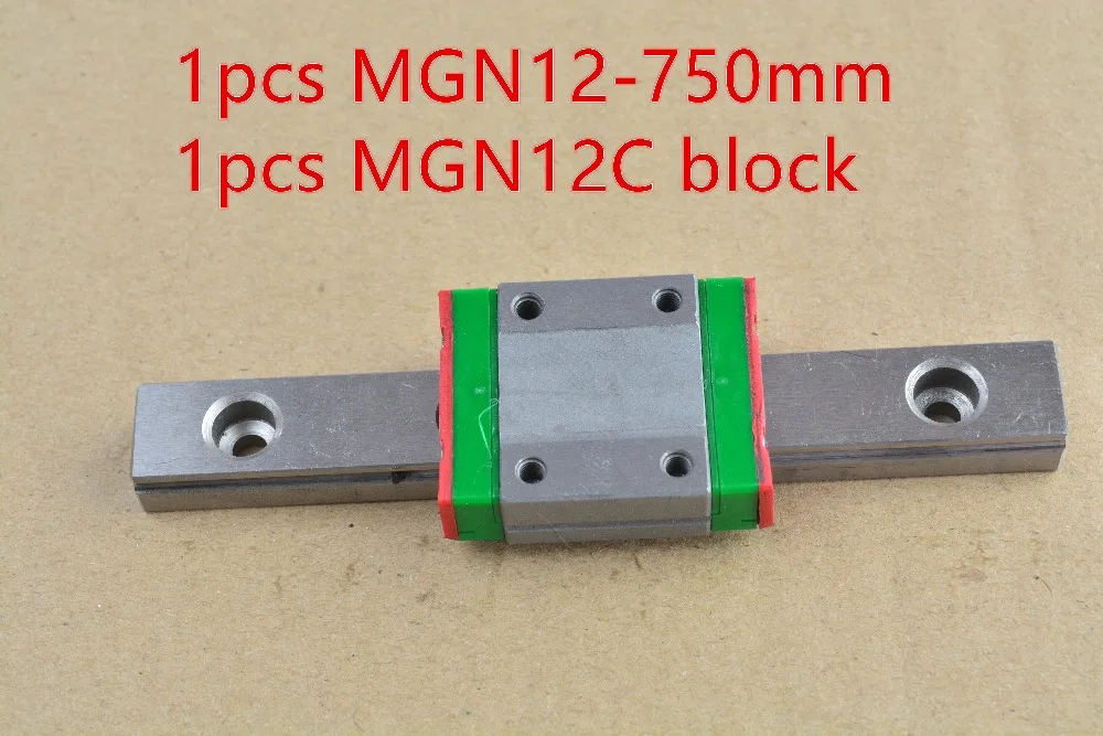 MR12 12mm linear rail guide MGN12 750mm with MGN12C or MGN12H slider block bearing linear guide