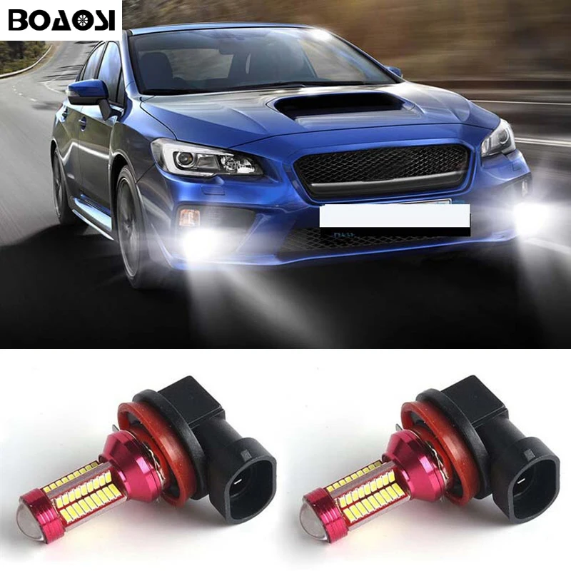 

BOAOSI 2x 9006/HB4 CREE Chips 4014SMD LED Car Fog Light Bulbs For Subaru WRX / VS / STi 2008-2013