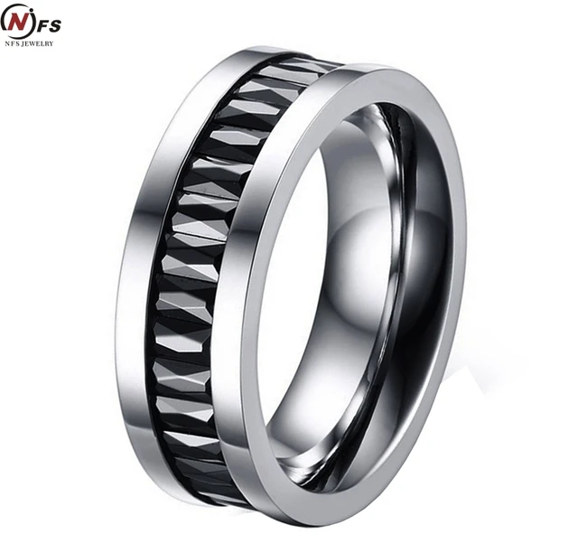 Nfs Black Crystal Pure Tungsten Steel Rings 7mm Nfs Black Crystal Pure Tungsten Steel Rings 7mm Carbide Men S Ring Wedding Bands