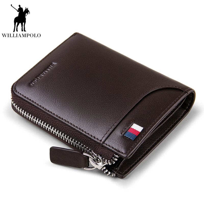 WILLIAMPOLO 2019 Men wallet Genuine Leather Driver's license Wallets Cowskin Designer Money Dollar PL253 | Багаж и сумки