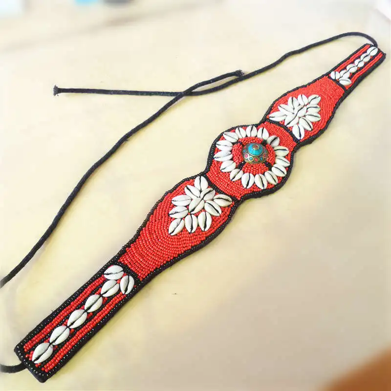 HDC0658 Tibetan Hand Sewed Tribal Belts Colorful Shell Fashion Wide ...