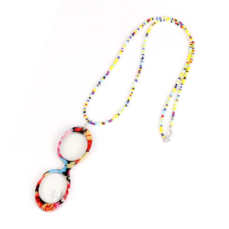 Women Pendant Necklace Hanging Neck Reading Glasses Fashion Colorful
