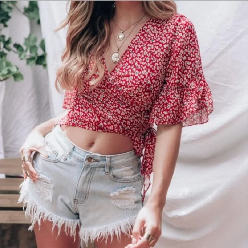 

Women Fashion Summer Chiffon Floral Cardigan Blouses