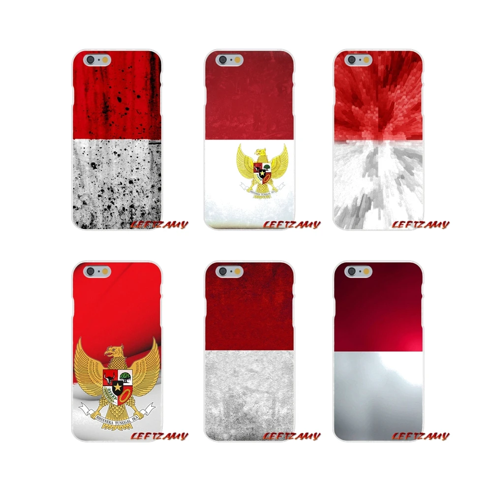 

Indonesia National flag emblem For iPhone X XR XS MAX 4 4S 5 5S 5C SE 6 6S 7 8 Plus Accessories Phone Cases Covers
