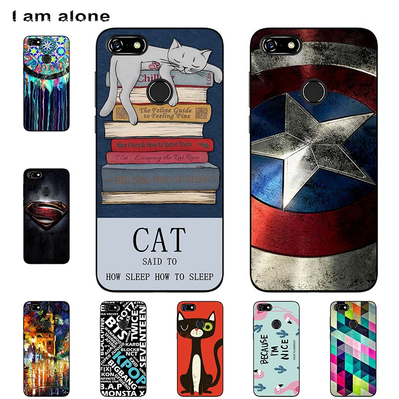 

I am alone Phone Case For Lenovo A5 5.45 inch Soft TPU Mobile Cellphone Fashion Cover For Lenovo A5 Bags Free Shipping
