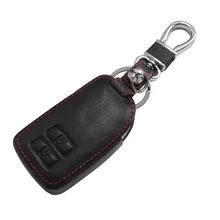 Leather key Cover Case Bag Wallets Key Ring for Toyota 2 Button Key Shell Car Accessories