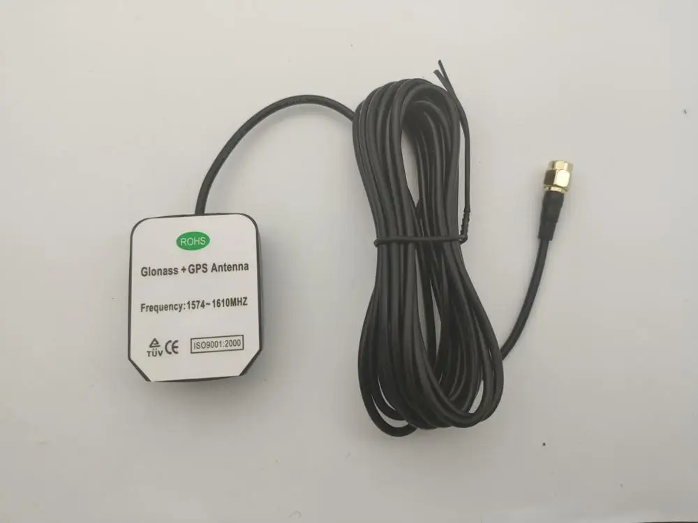 SMA 스트레이트 수 RP-SMA 액티브 패치 세라믹 안테나, 글로나스 GPS 안테나, 자석 방수 자동차 자동 공중 어댑터, 3M 케이블