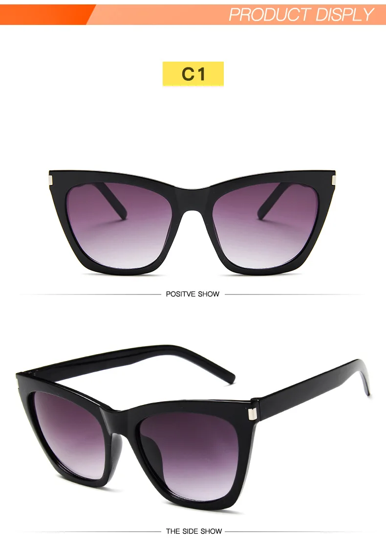 2019 Fashion Cute Sexy Retro Cat Eye Sunglasses Women Vintage Brand Designer Cateye Sun Glasses For Female Ladies UV400