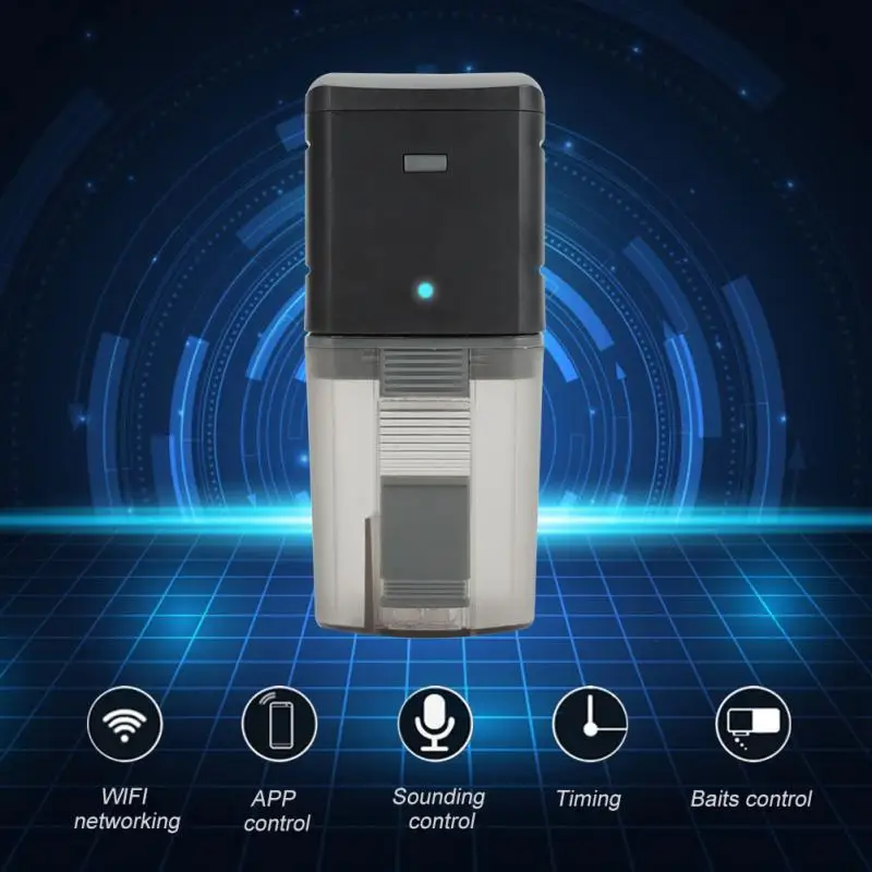 WiFi Wireless Remote Fish Feeder Smart Pet Products Automatic Feeder