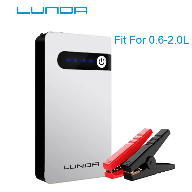 

LUNDA Jump Starter 12V Car jump starter Portable Power Bank mini Emergency booster Car Battery Car Charger To 2.0L Car