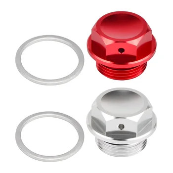 

H2CNC M22x1.5 Engine Magnetic Oil Drain Plug Nut 22MMx1.5 Bolt Sealing Washer Universal for Motorcycle and Car CNC Aluminum