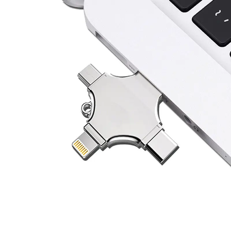 4 в 1 type-c Флешка USB флеш-накопитель карта памяти для iPhone Android PC 256G 128GB 32G 64G