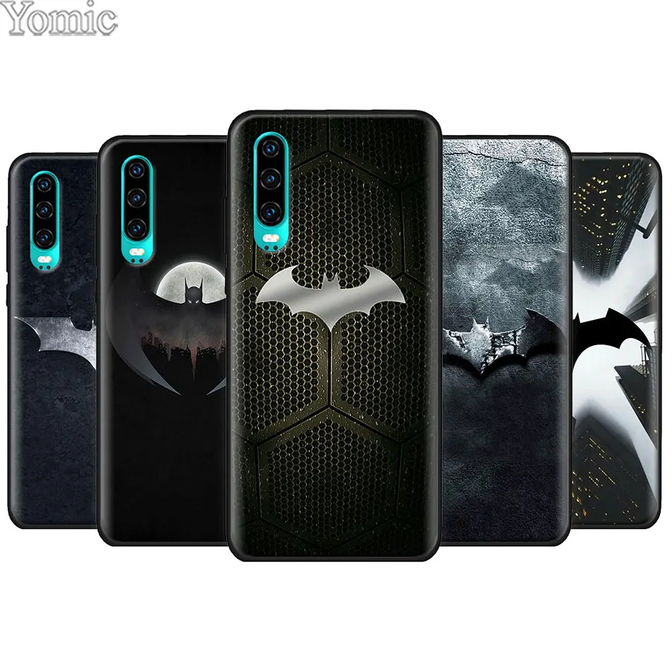 

Cool marvel Batman logo Black Soft Case for Huawei P20 P30 Pro P9 P10 P20 P30 Lite P Smart Plus Mate 10 20 Lite Case Cover
