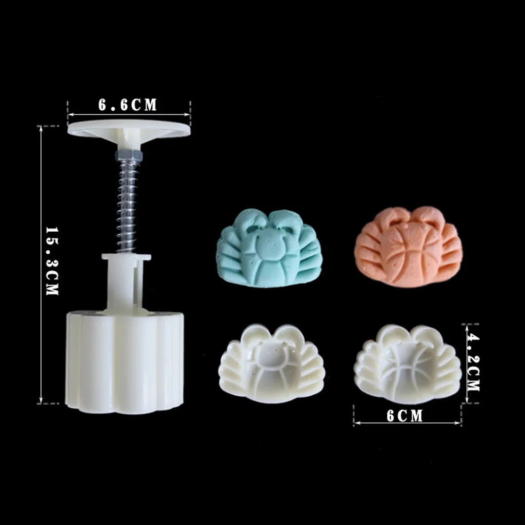 Mooncake плесень цветок середины осени фестиваль Ручной пресс луна торт резак формы набор июля#10