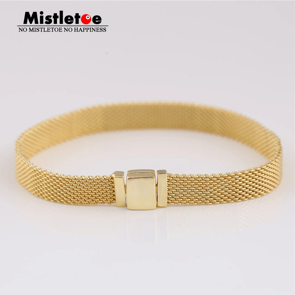 Омела Аутентичные 925 пробы серебро браслет reflexions омела блеск Eurpeon ювелирные изделия