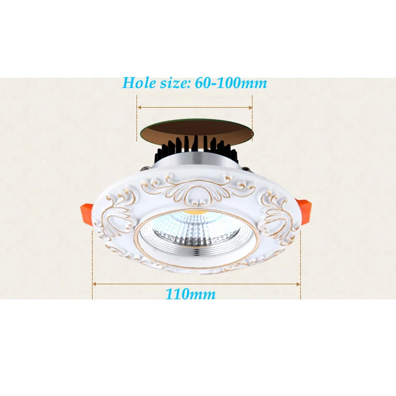 Затемняемый Светодиодный светильник 7 Вт 9 Вт точечный светодиодный даунлайт с регулируемой яркостью cob Светодиодный точечный встраиваемый светильник для гостиной 110 В 220 В