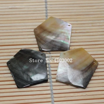 

50pcs/lot 29x34mm Natural Black David Star Mother of Pearl shell for DIY Jewelry David Star MOP Pearl shell Beads