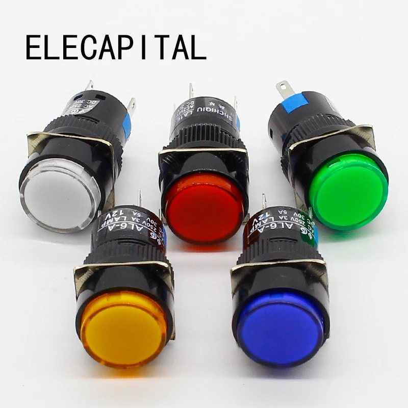 Светодиодный кнопочный переключатель 16 мм 6 в 12 В 24 220 В|push button switch|lamp switchpush lamp switch |