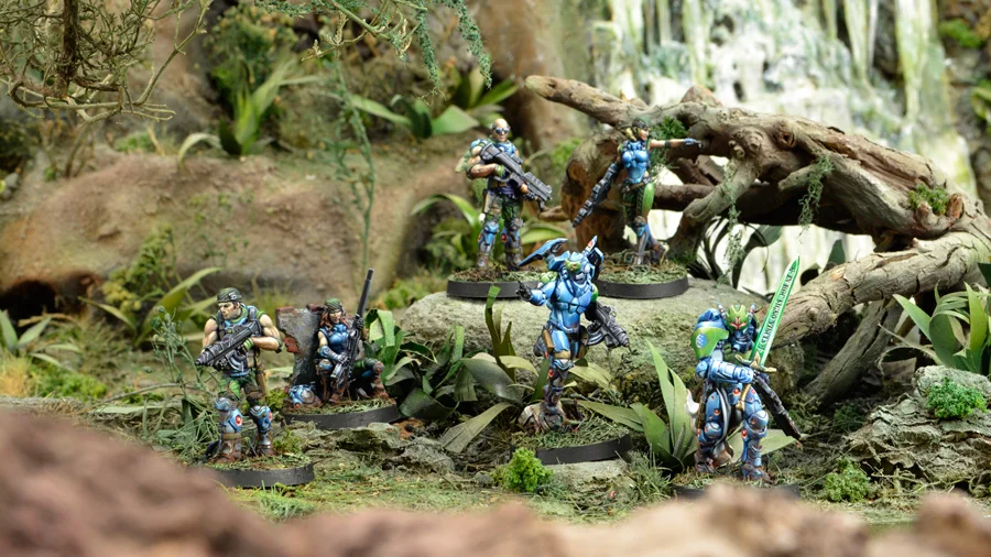 [Loong Way Miniatures] Corvus Belli Infinity 0614 SHOCK ARMY OF ACONTECIMENTO panovation секторные 32 мм Металлические