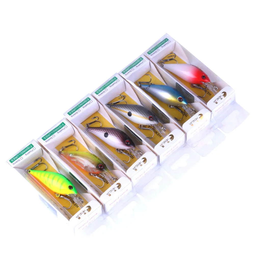 6pcs/lot Proberos Brand Fishing lure 8cm Fishing Bait 8.5g Crankbait 6
