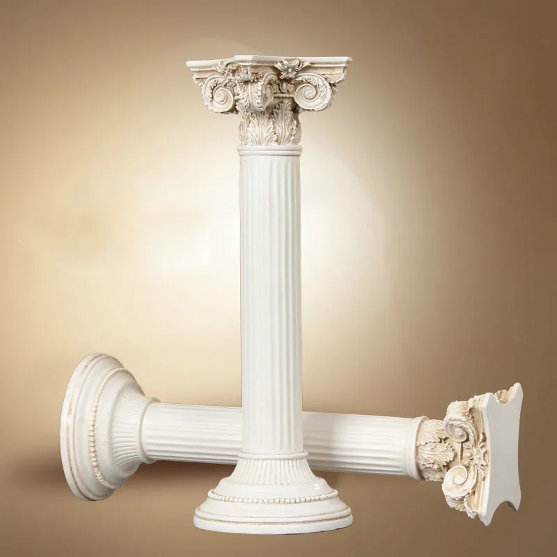 

2 pieces / 1 lot European-style ornaments Roman columns Retro room decoration resin handicrafts business birthday wedding gifts