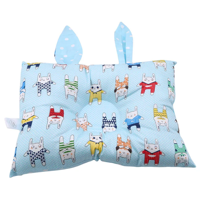 Cotton Cute Rabbit Ear Baby Pillow Prevent Flat Head Pillows Newborns