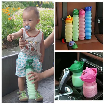 

1 Pc Cartoon Clever Animals Stretch Urinals Kids Travel Camping Hot New Portable Vehicular Colorful For Baby Unisex