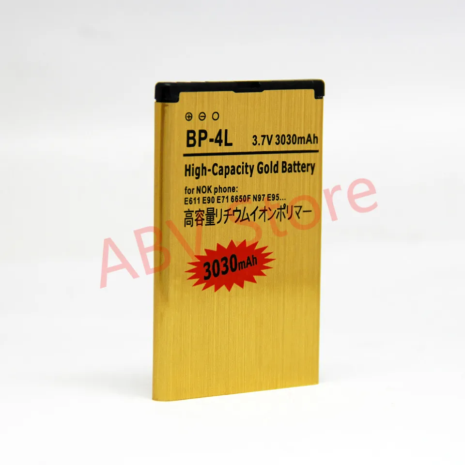 Акумуляторная батарея BP-4L Золотой Батарея для NOKIA E61i E63 E90 E95 E71 6650F N97 N810 E72 BP4L |