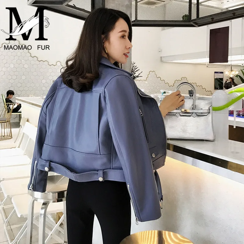 Женская кожаная куртка из натуральной овечьей кожи|jacket real|jacket fashionjacket quality |