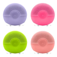 Мини-usb перезаряжаемый водонепроницаемый звуковой вибратор массажный, отшелушивающий силиконовый Электрический очиститель для лица глубокое очищение лица щетка