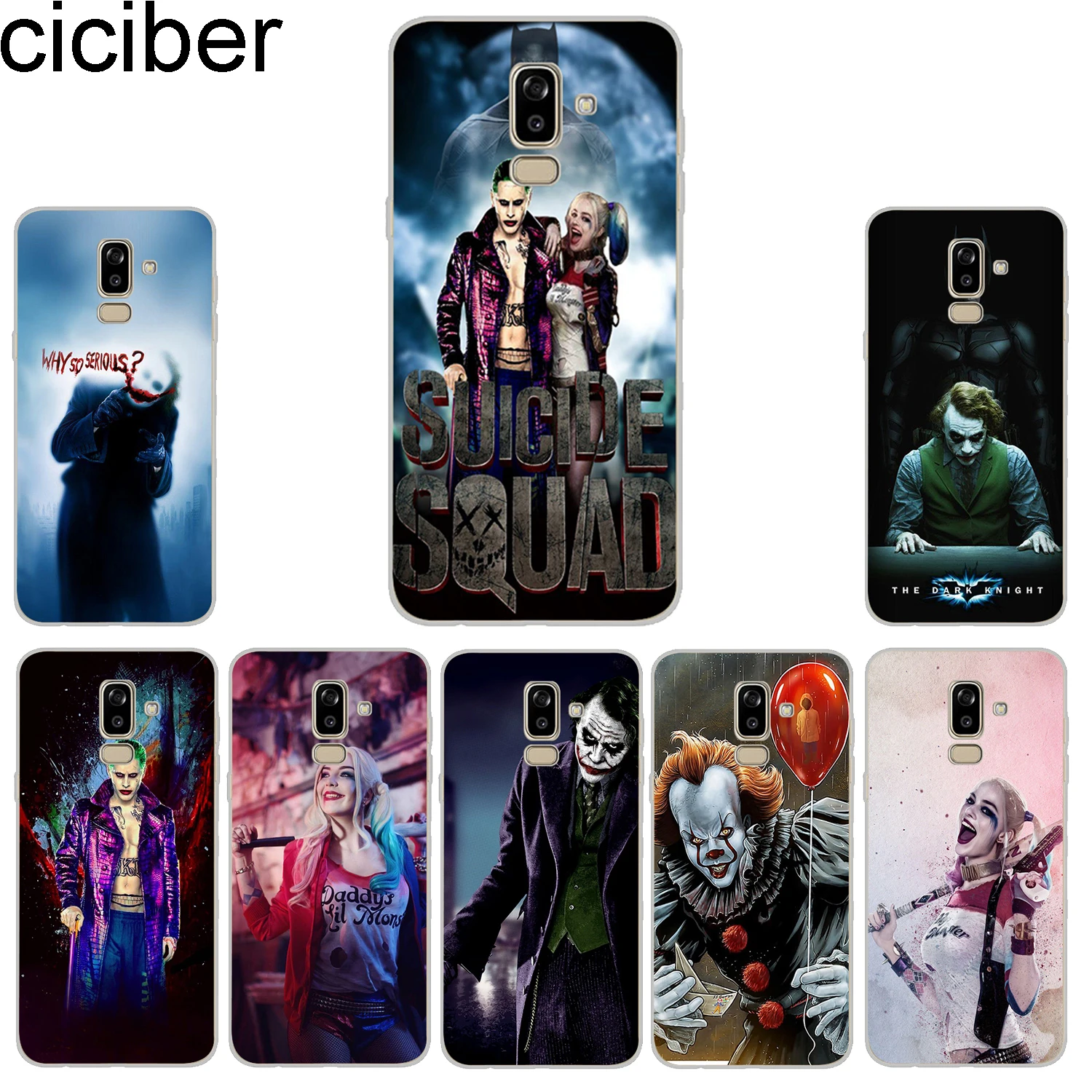 ciciber Phone Case for Samsung Galaxy J5 J6 J7 J8 Soft Back Cover J4 J3 J2 J1 Prime Core Plus 2016 2017 2018 Joker |