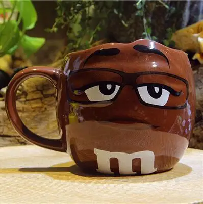 Симпатичные M& M's мм бобы кофе молоко Cupcup керамическая Цветная глазурь фруктового сока чайная чашка блюдце вода чайная чаша Oatmea инструмент для воды - Цвет: 06