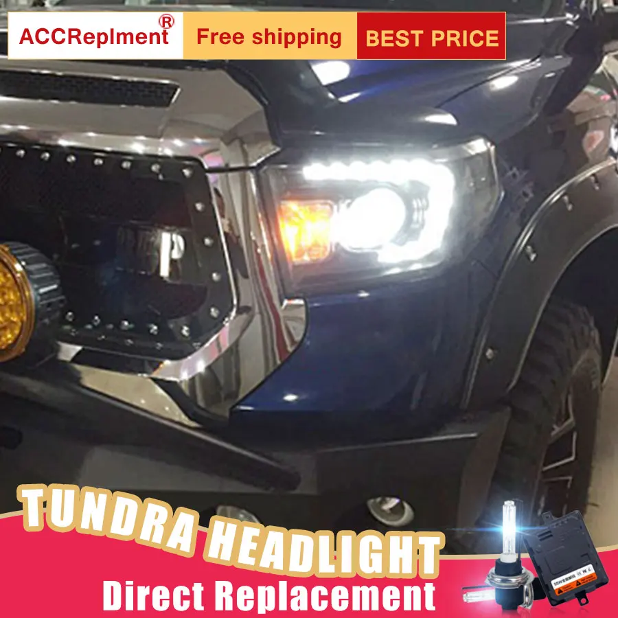 2 шт. светодиодный фары для Toyota Tundra 2009-2011 Автомобильные ангельские глазки