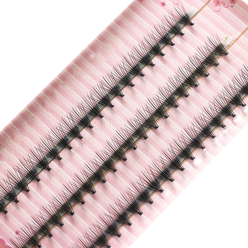 

60Pcs/Lot Soft Cotton Stalk Synthetic Hair Individual Eyelashes Extension Faux Cils Natural Long False Eyelashes Wimpers Makeup