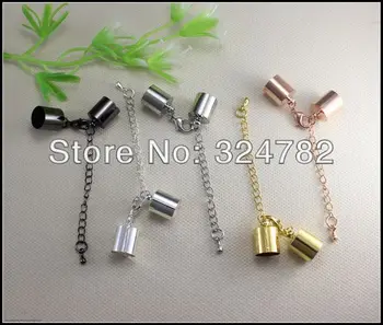 

150set Craft Cord Clasps End Caps With Lobster Clasp Inner Diameter 9.5mm Beads jewelry findings in 5 color