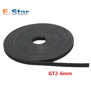 

10Meters Rubber GT2 2GT-6mm open timing belt width 6mm GT2-6mm for 3d printer RepRap Mendel Rostock CNC GT2 belt pulley